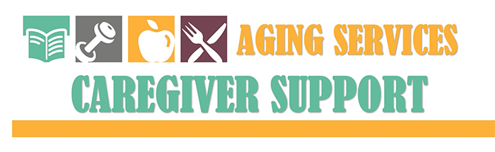 Image with text "Aging Services Caregiver Support"