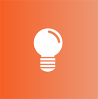 A clipart lightbulb on an orange backdrop; click this to view the Baltimore falls reduction strategy